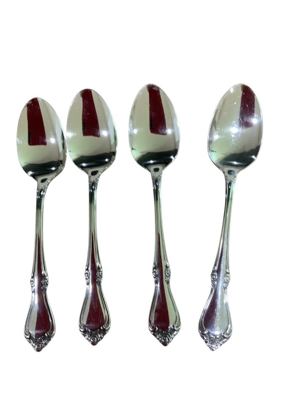 SSS By Oneida Tablespoons Stainless Steel Chateau Floral Pattern 4 Spoon Bundle